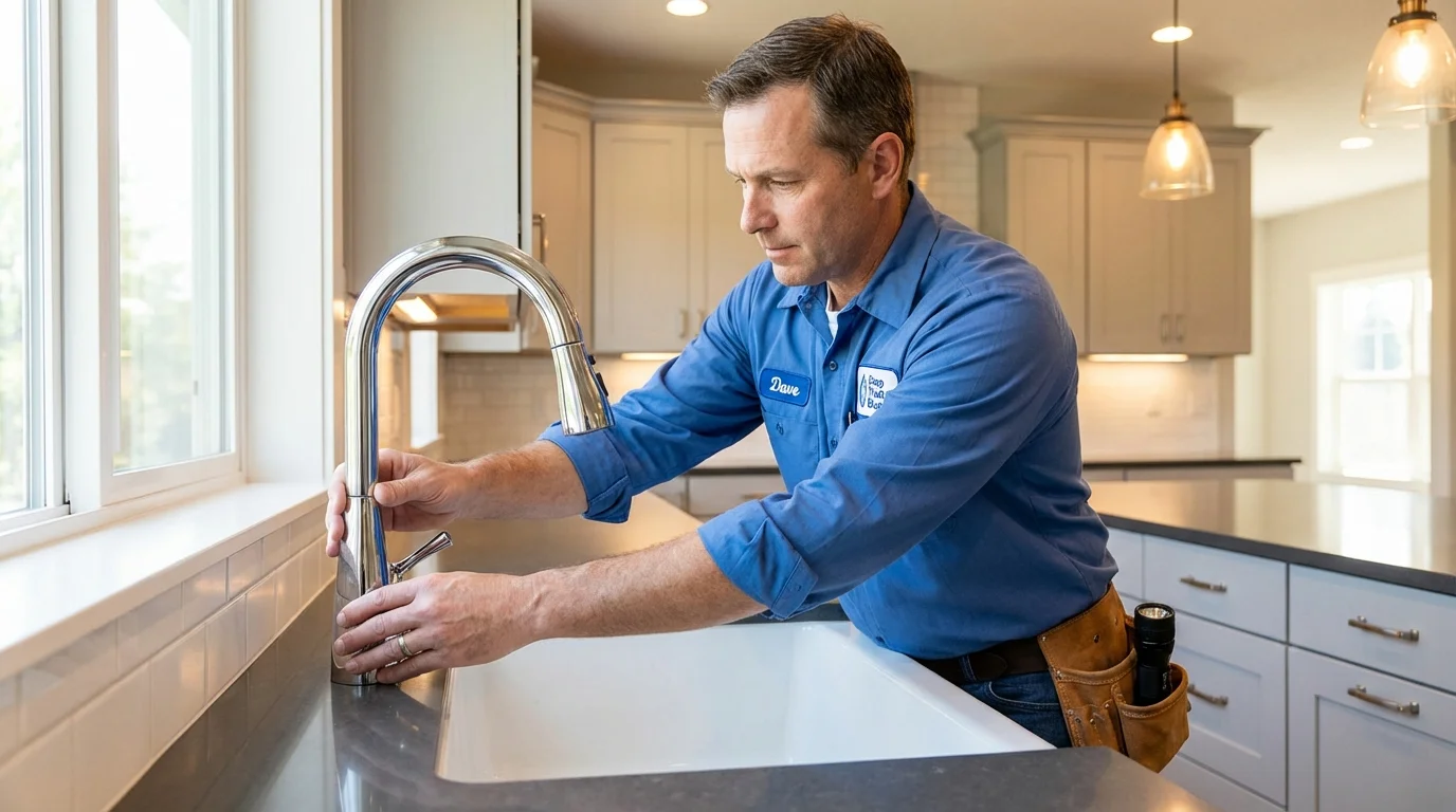 Kitchen faucet installation by Johns Plumbing LLC in Burbank